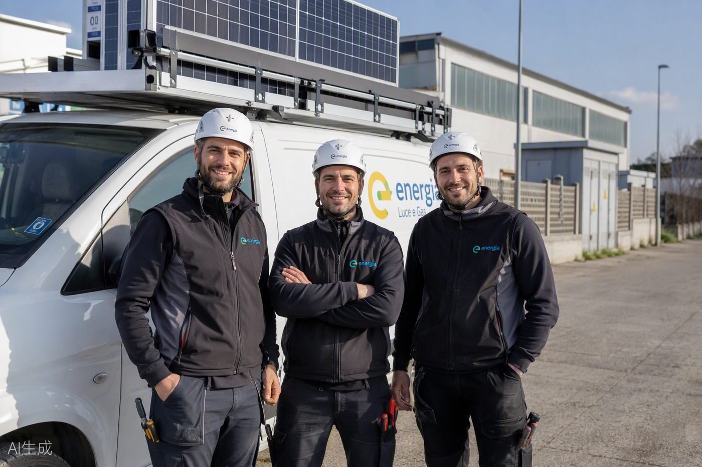 La squadra di Fotovoltaico Lodi al lavoro su un impianto in provincia di Lodi